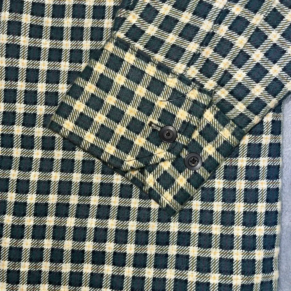VTG Ozark Trail Quilted Lined‎ Flannel Long Sleeve Shirt Jacket Size Large
